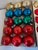 Metal 57 Multi Colored Glass Holiday Ball Ornaments For Sale - Image 7 of 7