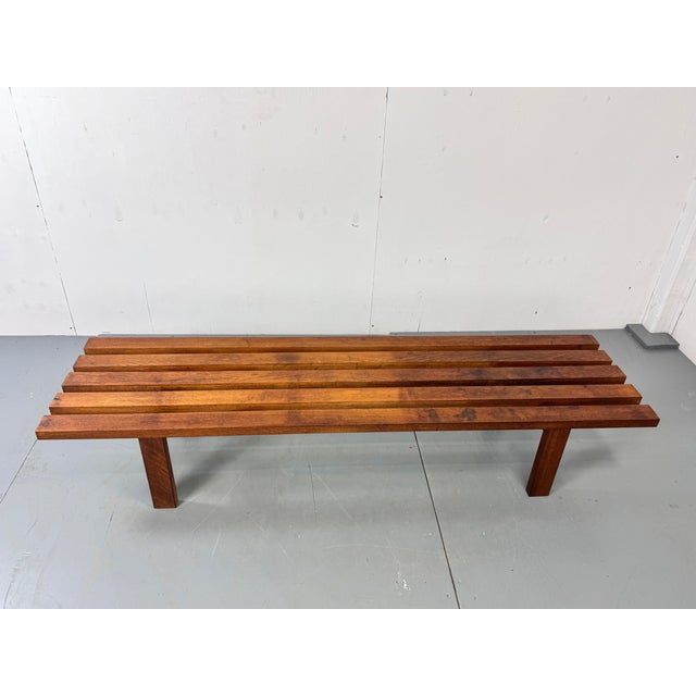 Vintage Oak wooden slatted coffee table or bench designed by Martin Visser. It was originally designed for the Stedelijk...