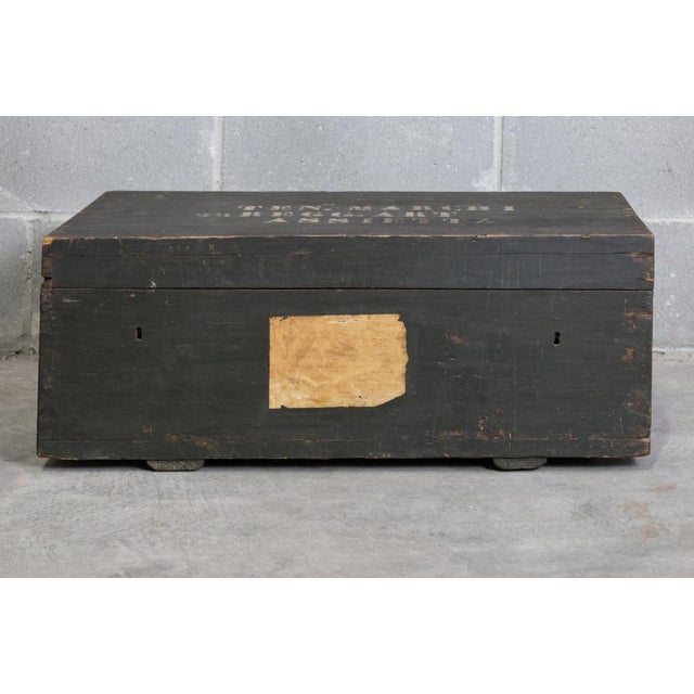 Wooden Military Chest, Early 1900s For Sale - Image 9 of 9