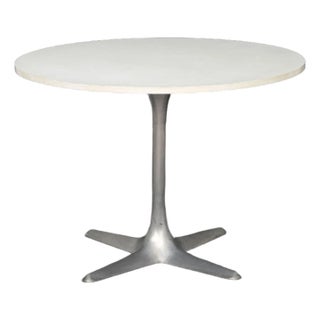 Vintage Mid-Century Modern Circular Top Steel Center Table For Sale