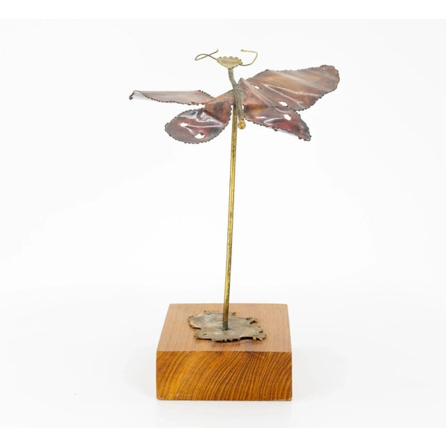 Mid-Century Modern Curtis Jere Style Mid Century Copper Butterfly Sculpture For Sale - Image 3 of 10