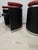 Armchairs in Black and Red Leather Chrome, 1980s, Set of 2 For Sale - Image 13 of 17