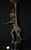 Art Deco Bronze Figural Lamp with Marbled Saturn Glass Shade, 1920 For Sale - Image 6 of 14