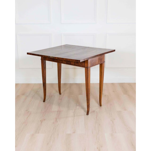 Directoire 1800 Walnut Burl Gaming Table For Sale - Image 4 of 12