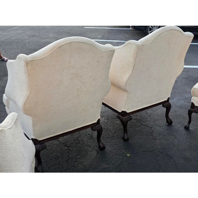 Vintage Harden Furniture Normandie Wing Chairs, Set of 4 For Sale In Washington DC - Image 6 of 17