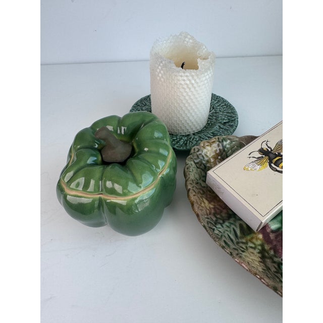 Patricia Garrett Green Pepper Jar For Sale - Image 9 of 9