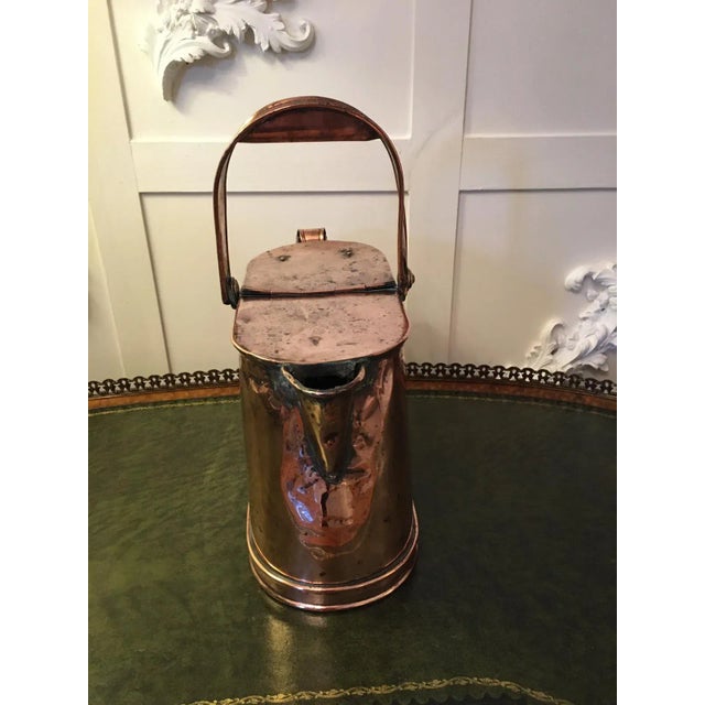 Antique Victorian Copper Watering Can For Sale - Image 4 of 11