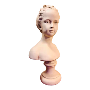 Vintage Classic Plaster Bust of a Young Woman