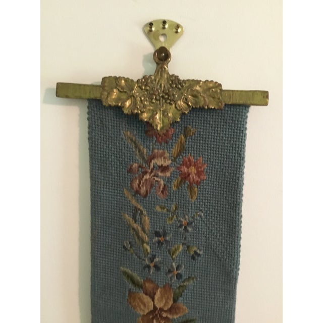 Vintage Needlepoint Bell Pull Chairish