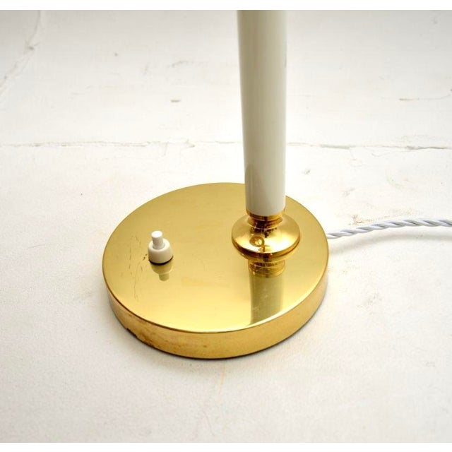 Vintage Swedish Brass and Tole Table Lamps from Boréns, 1970s, Set of 2 For Sale - Image 9 of 11