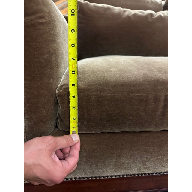 Ebanista Carmona Sofa, Brown Mohair For Sale - Image 15 of 16