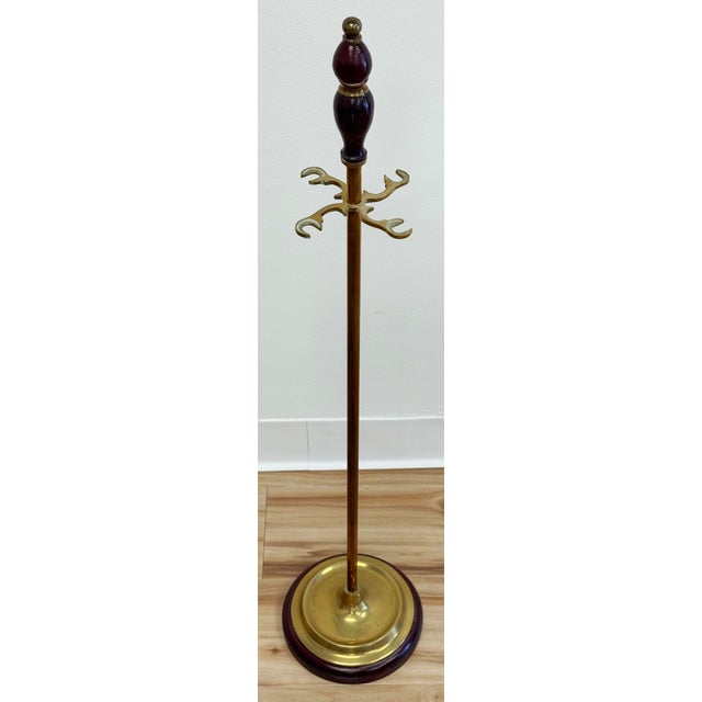 Mid 20th Century Vintage English Country Hunting Bugle Horn Finial Brass Fireplace Tools For Sale - Image 5 of 8