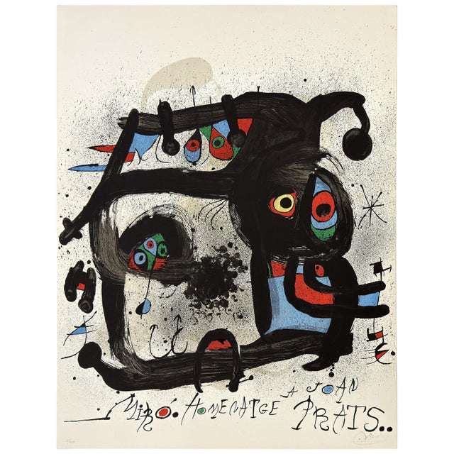 Lithograph in colors on Guarro paper. Hand signed lower right by Joan Miro. Hand numbered '13/150" lower left (from the...