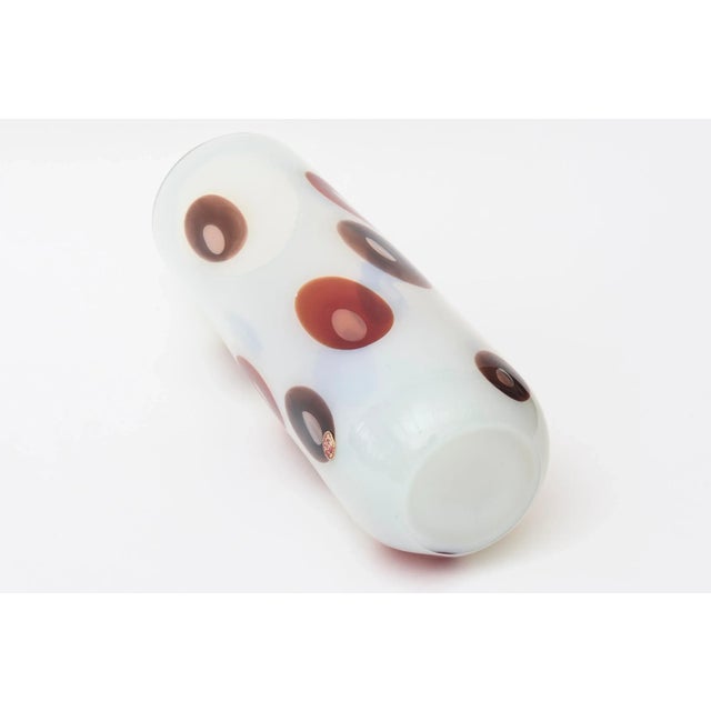 Vintage Italian Murano Anzolo Fuga for Avem Murrines Opalescent Glass Vase or Vessel For Sale - Image 9 of 11