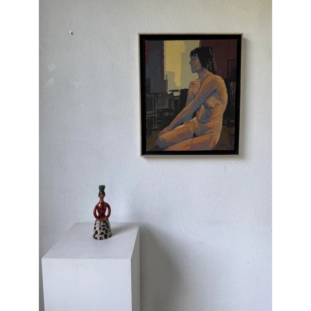 Ceramic Female Candleholder for Women from Soufflenheim, 1920s-1930s For Sale - Image 3 of 17