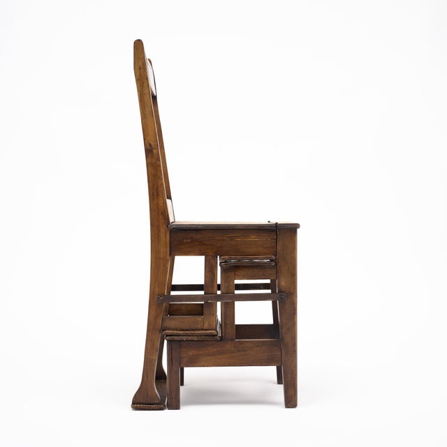 Wood Antique, French Foldable Steps/Chair, Wooden For Sale - Image 7 of 9