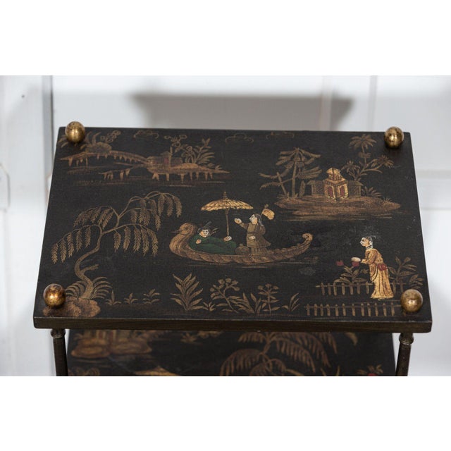 Black Mid-Century Side Table from Harrods, 1950s For Sale - Image 8 of 17