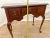 1960s Petite Desk Vanity, Chippendale Style, Three Dovetail Drawers, Solid Walnut For Sale - Image 9 of 12