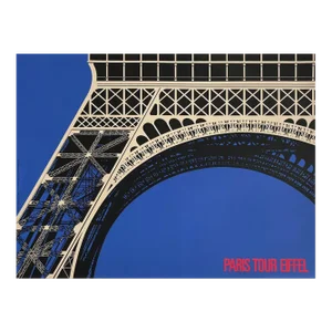 1985 Alberto Bali Paris Eiffel Tower (In Blue) Screen Print Poster