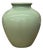 Seafoam Green Ceramic Vase with Rounded Silhouette For Sale