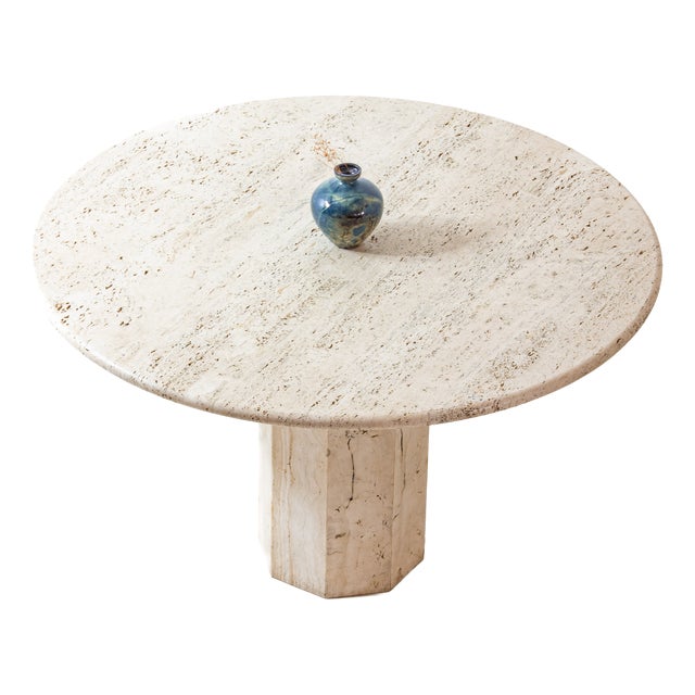 Organic Travertine Dining Table, Italy, 1970s For Sale