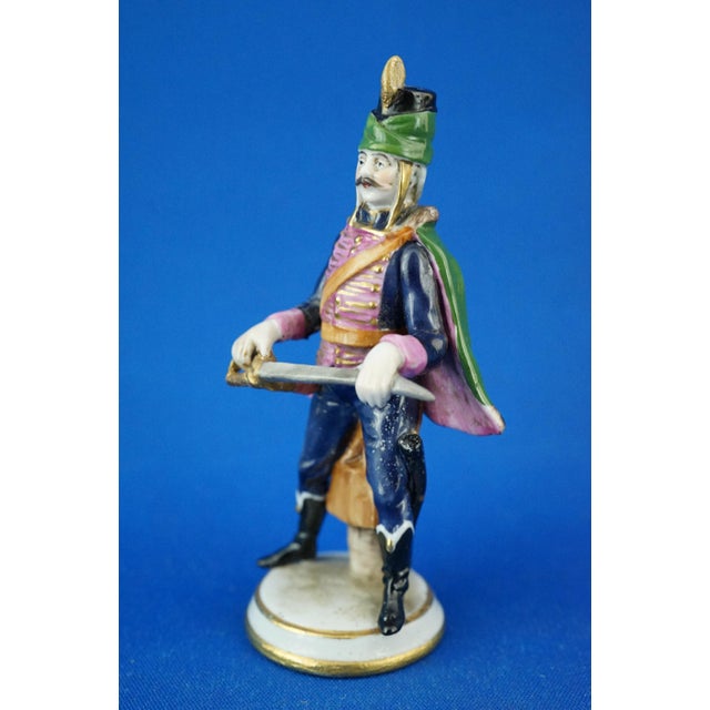 Ceramic Miniature Hussar Soldier Sculpture in Porcelain from Real Casa Ferdinandea - Ginori,19th Century, Italy, 19th Century For Sale - Image 7 of 18