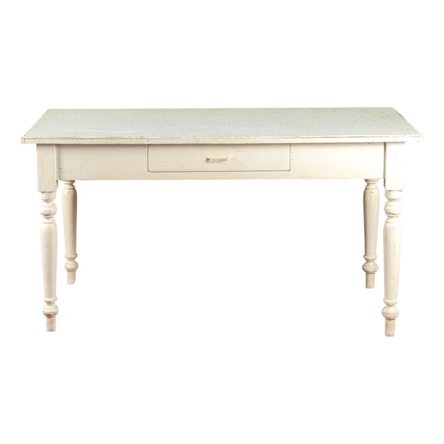 Vintage Table with Hardboard Top For Sale