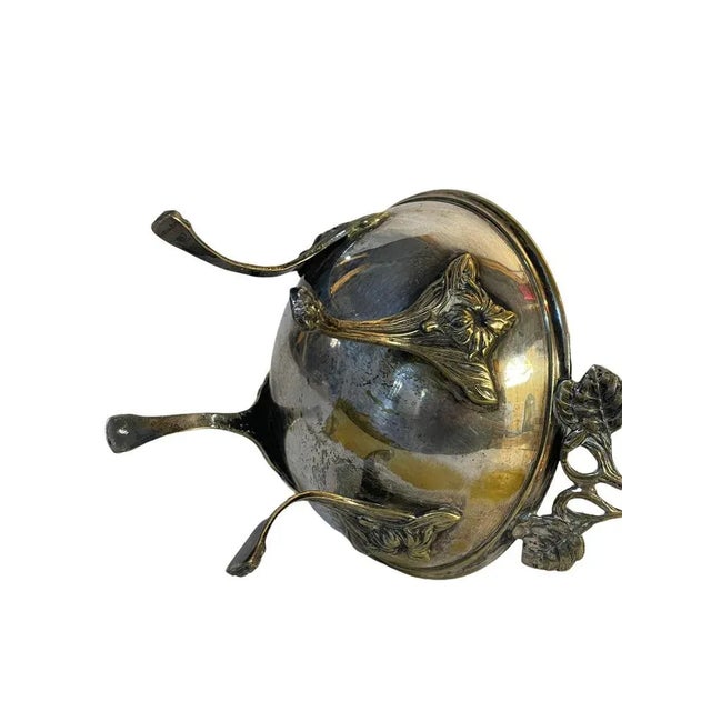 Art Nouveau Silver Plated Basket For Sale - Image 5 of 7