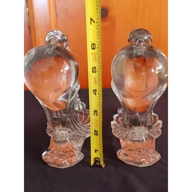 Mid-Century Heisey Glass Pouter Pigeon Figurines - A Pair For Sale - Image 10 of 12