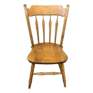 Vintage S. Bent & Bros. Solid Maple Colonial Windsor Side Chair – Gardner, Massachusetts For Sale