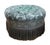 Vintage Upholstered American Modern Round Tufted Bench Poof Ottoman For Sale In New York - Image 6 of 12
