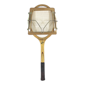 Vintage Wooden Tennis Racket in Wood Press for Designer Decorating Racquet Beach House Wall Decor