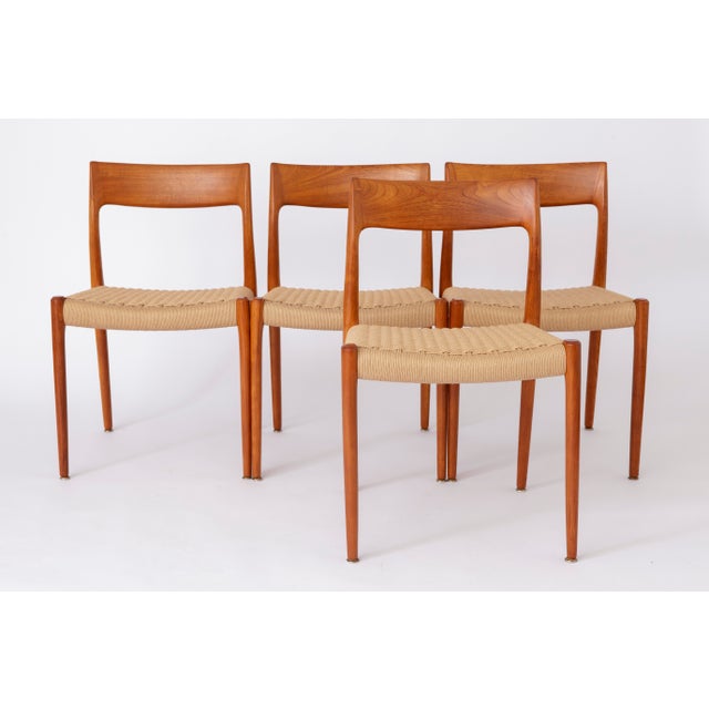 Set of 4 Niels Otto Moller Chairs, Model 77 (1950s) – Timeless Danish Design Add a touch of Danish elegance to your home...