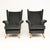 A stylish and very well made pair of vintage Italian velvet wing back armchairs, dating from the 1960’s. They are of...