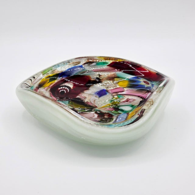 Mid 20th Century Mid 20th Century Attributed Avem Murano Bizantino Tutti Frutti Art Glass Bowl For Sale - Image 5 of 12