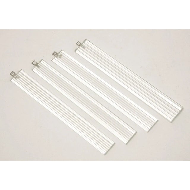 1960s Midcentury Italian Hand Blown Glass Chandelier With Glass Panes C. 1960 For Sale - Image 5 of 9