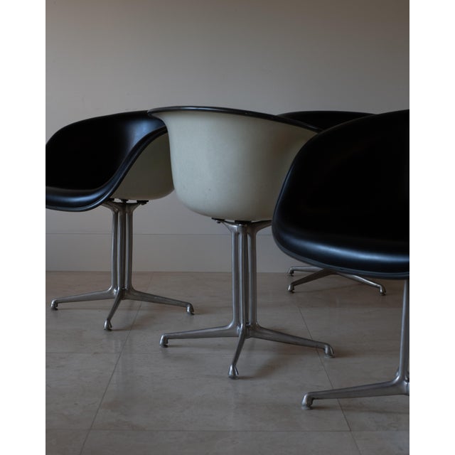 Set of Four 1960s 'La Fonda' chairs by Charles and Ray Eames for Herman Miller, USA. Charles and Ray Eames designed these...