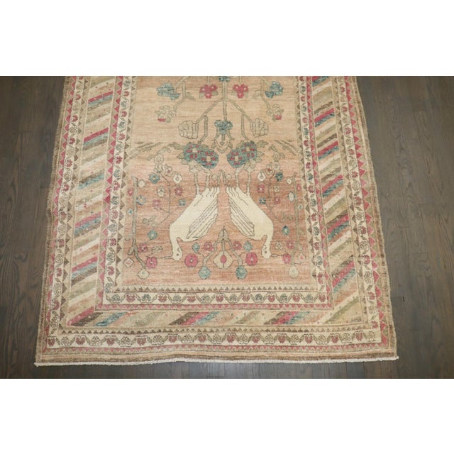 Red Pigeon Bird Camel Bidjar Rug no. j5244 For Sale - Image 8 of 10