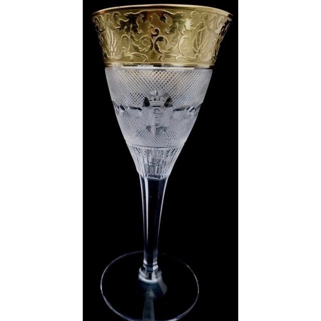 Very rare beautiful monogrammed Moser Spendid goblet received as a gift from the Czech Republic on the occasion of her...