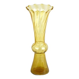 Vintage Austrian Art Deco Glass Vase, 1920 For Sale