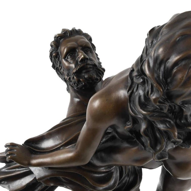 Metal Antique Bronze Sculpture After Giambologna – Abduction of the Sabine Women, Classical Figural Group For Sale - Image 7 of 7