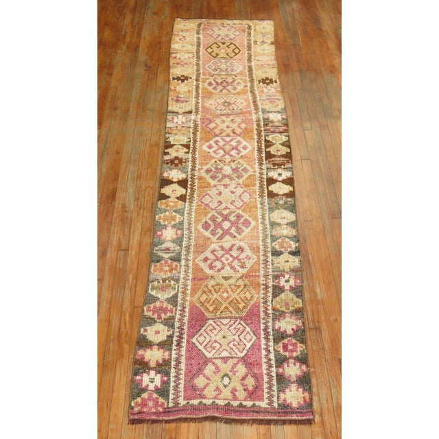Vintage Zabihi Collection Turkish Anatolian Runner - 2'9" x 11'10" For Sale In New York - Image 6 of 9