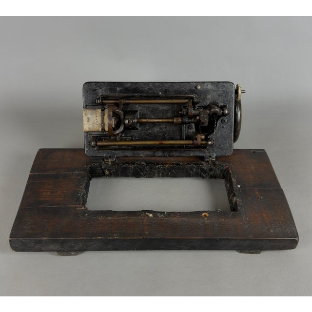 Antique Wertheim Sewing Machine with Movable Wooden Lid, 1900s For Sale - Image 6 of 13