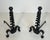 Mid-Century Modern Pair of modernist cast iron andirons. Raymond Subes. For Sale - Image 3 of 12