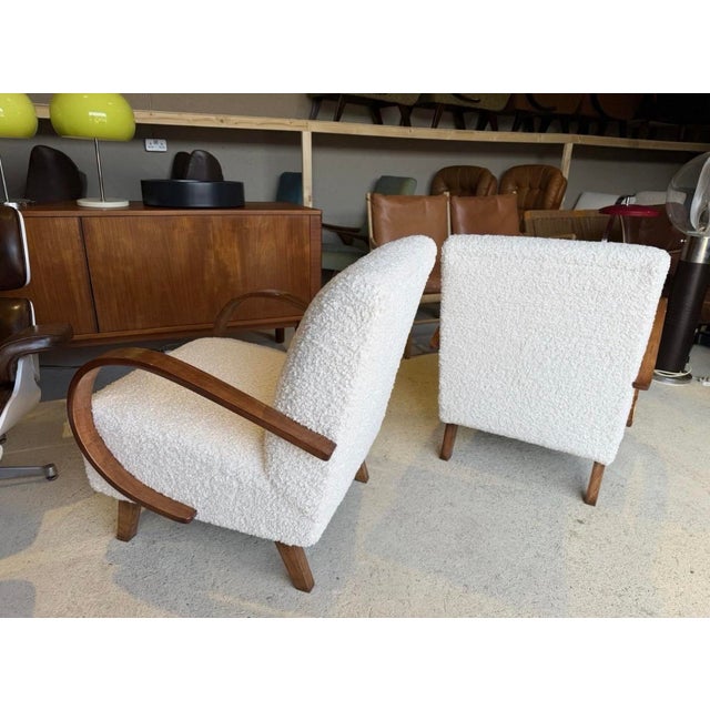 Vintage Art Deco Lounge Chairs by Jindrich Halabala, Set of 2 For Sale - Image 14 of 18