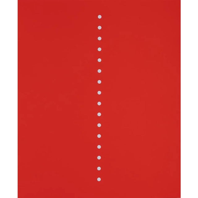 Lucio FONTANA (1899-1968) Red Spatial Concept Original screen-printed and perforated poster On thick poster paper 50 x 70...