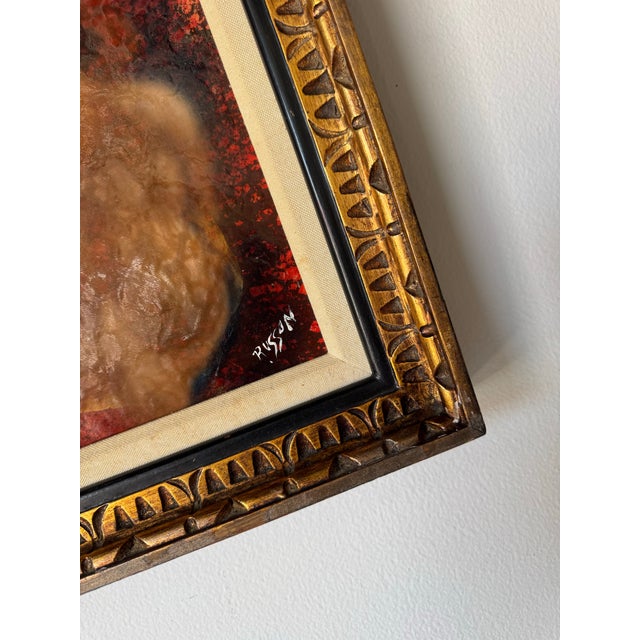 1960s Vintage Nude Woman Mixed Media Oil on Canvas Painting by Lester Russian For Sale - Image 10 of 12