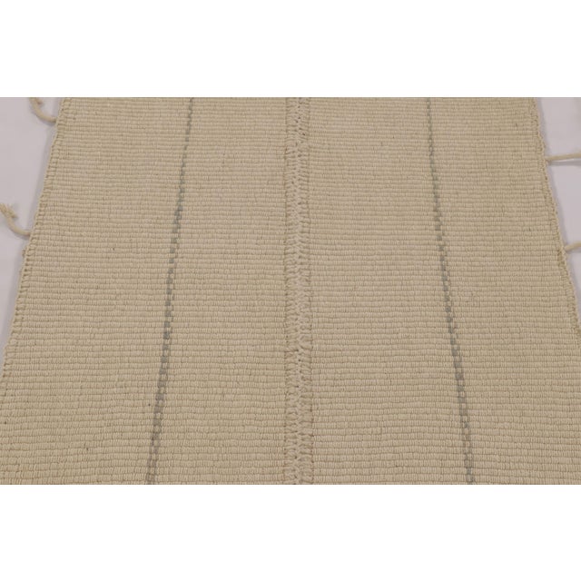 Rug & Kilim Rug & Kilim's Contemporary Accent Kilim, Beige Textural Stripes For Sale - Image 4 of 10