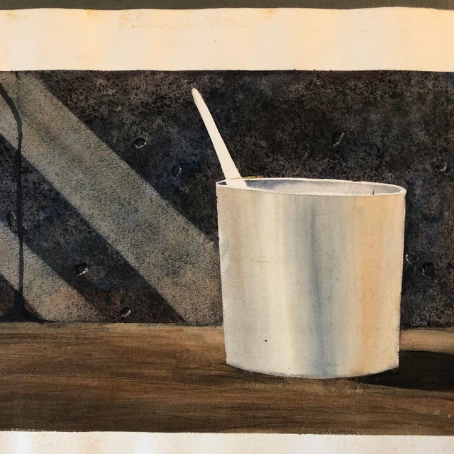 Original painting on paper unsigned image size 10.5 x 18 paper size is 15 x 22 unframed