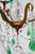 1950s Antique French Chandelier with Bronze Drops and Green Crystal, 1960s For Sale - Image 5 of 9